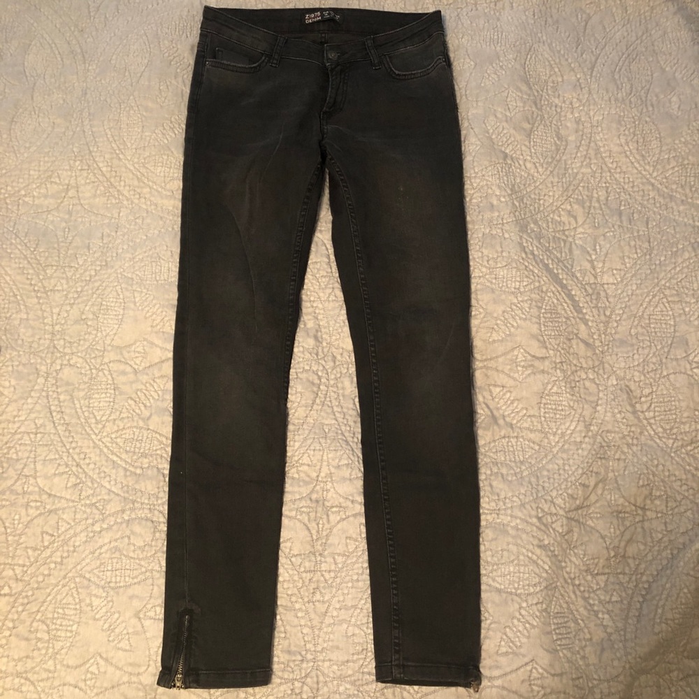 Zara skinny jeans ankle zip